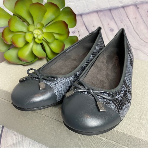 Vionic Spark Minna Snakeskin Ballet Flats - Picture 2 of 10
